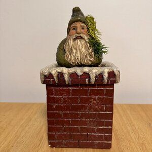 Ragon House Primmie Belsnickle Santa Claus & Chimney Box Shelf Sitter Christmas